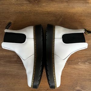 Dr. Martens white smooth leather Chelsea boots size women’s 6